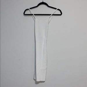 White criss crossed strap dress